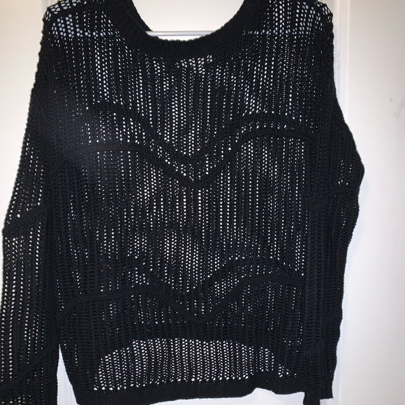 BLACK VANS SHEER SWEATER - Picture 2 of 3